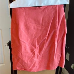 The Limited linen skirt 10 coral pink vintage